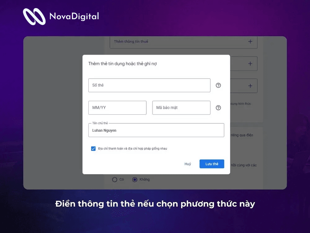 các loại thẻ tín dụng