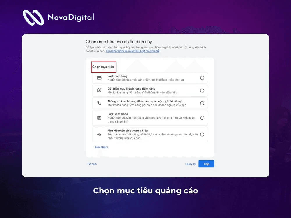 chọn mục tiêu chiến dịch