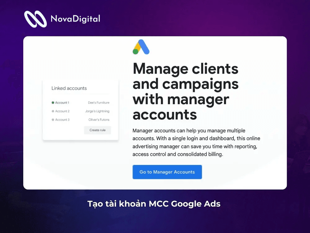 tạo tài khoản MCC Google Ads