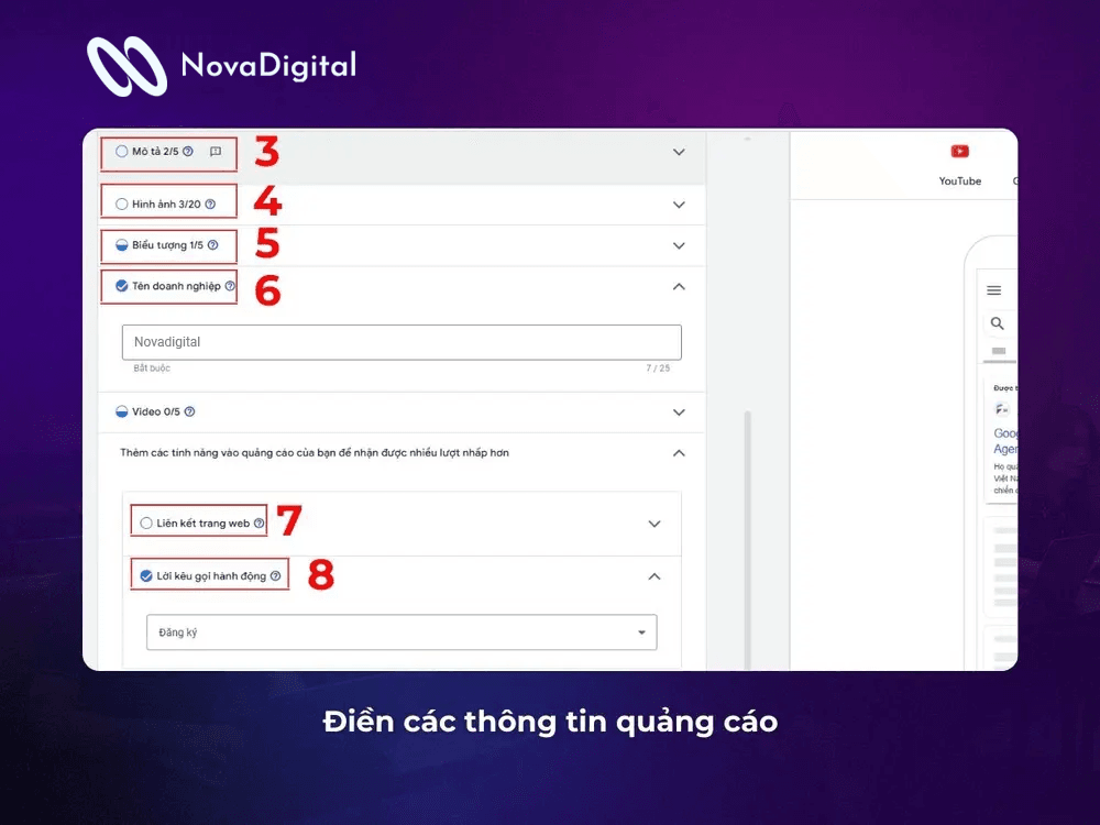 thêm thông tin quảng cáo